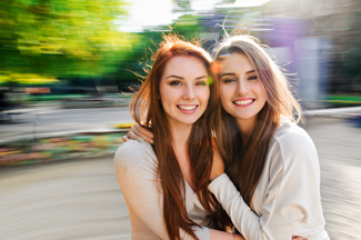 Two woman Smiling