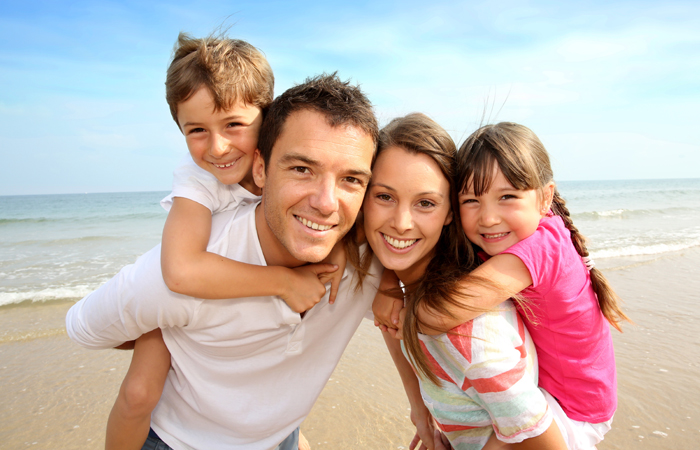 Family In beach